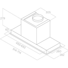 Витяжка ELICA HIDDEN 2.0 IXGL/A/72