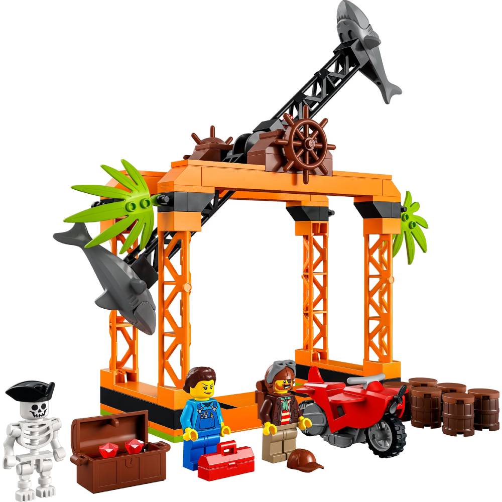 Конструктор LEGO City Stuntz Каскадерське завдання Напад Акули (60342) Тематика транспорт