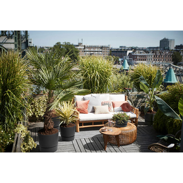 Внешний вид Горшок для растений ELHO Greenville Round 25 см Graphite (332334)