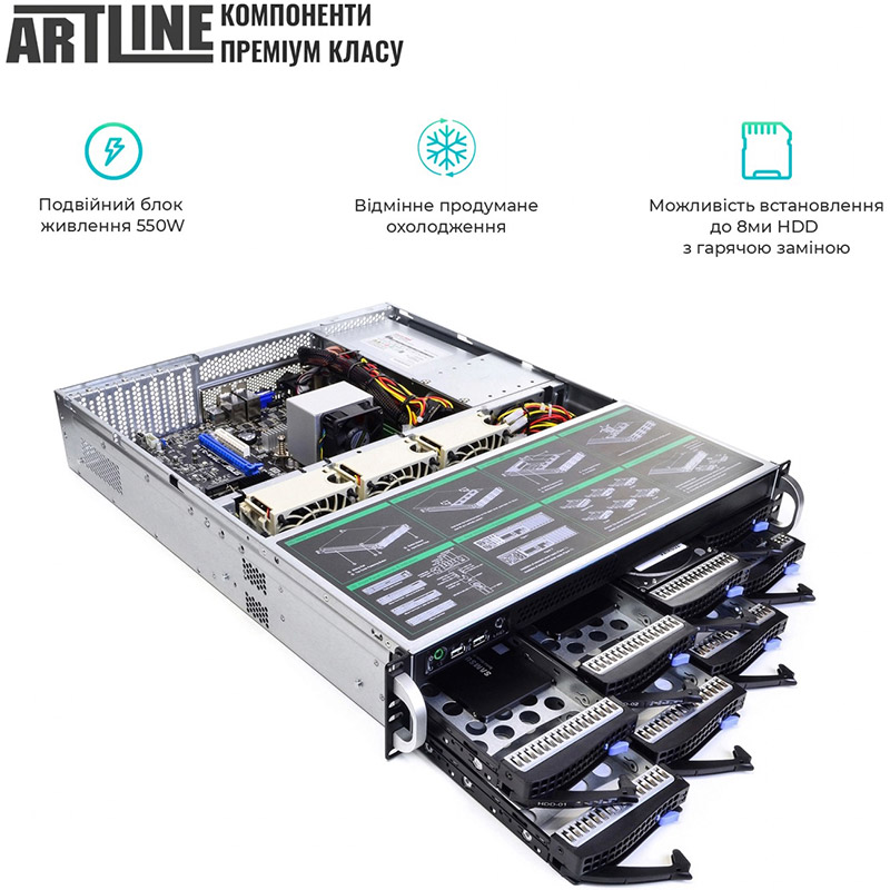 Сервер ARTLINE Business R81 (R81v11) Кількість ядер 16