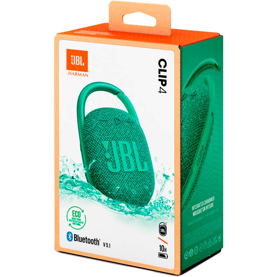 Заказать Портативная акустика JBL Clip 4 Eco Green (JBLCLIP4ECOGRN)