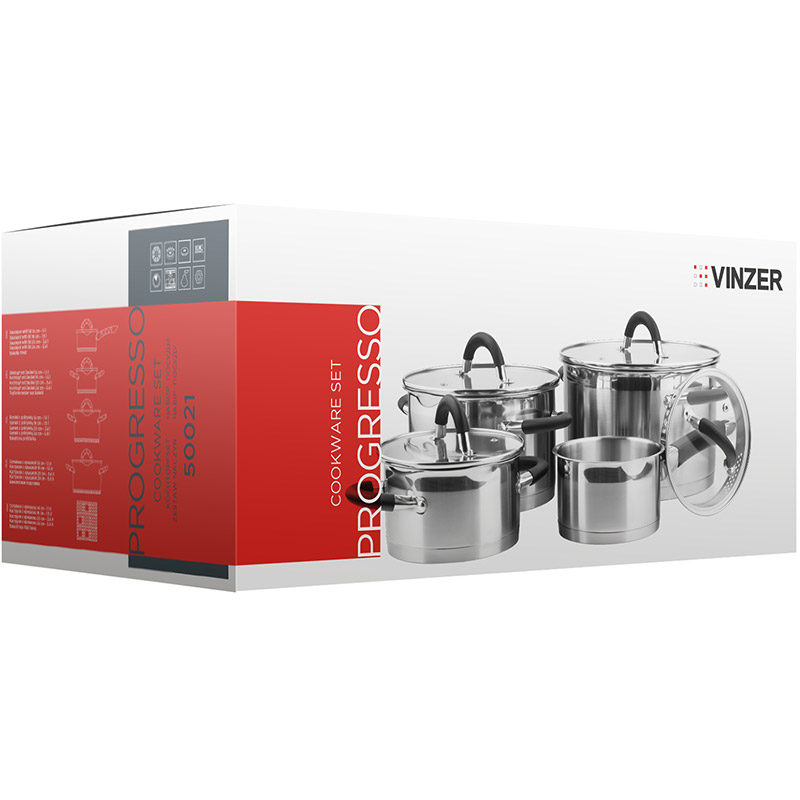 Заказать Набор посуды VINZER Progresso 9 пр (50021)