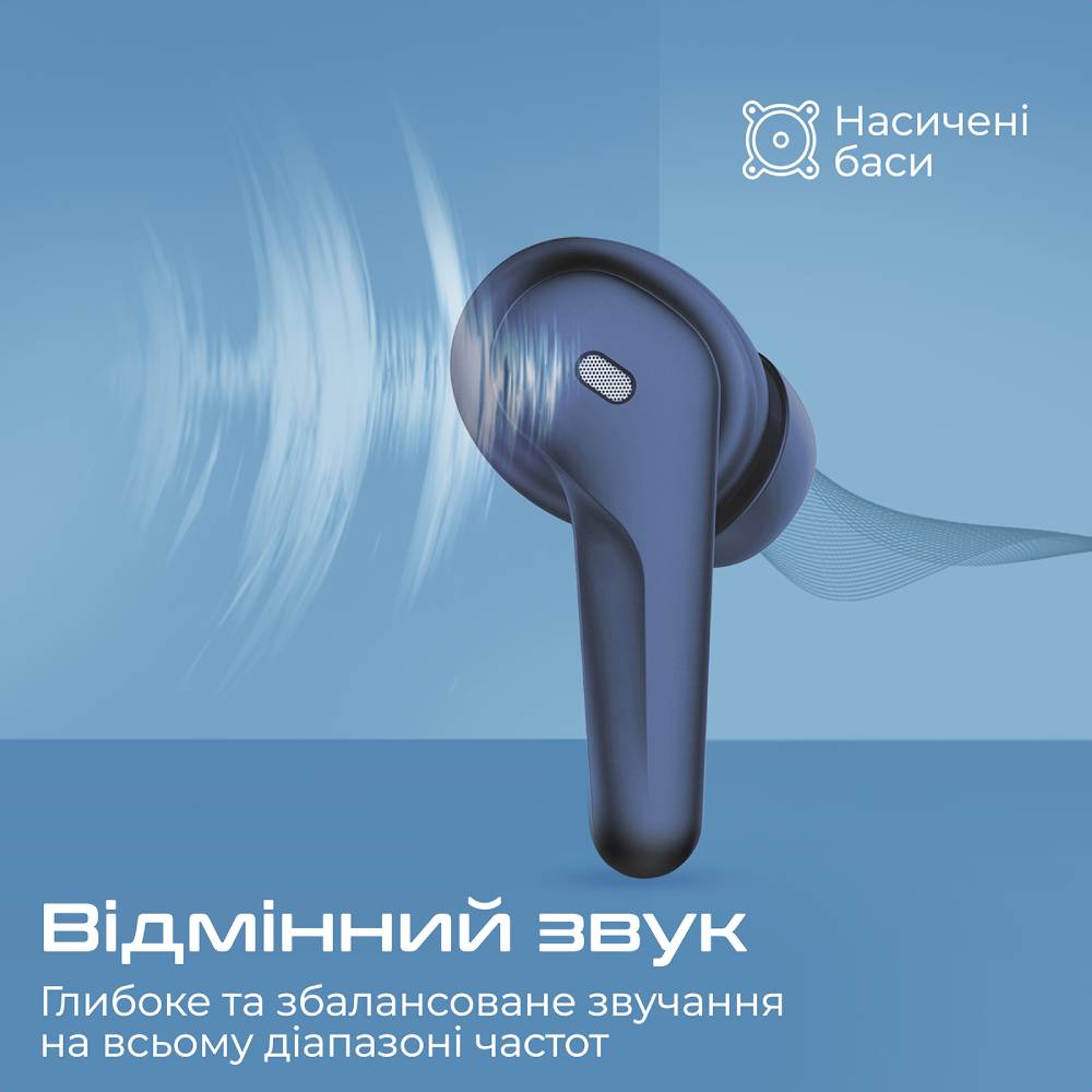 Гарнитура PROMATE freepods-3.blue Конструкция внутриканальные (в ушной канал)