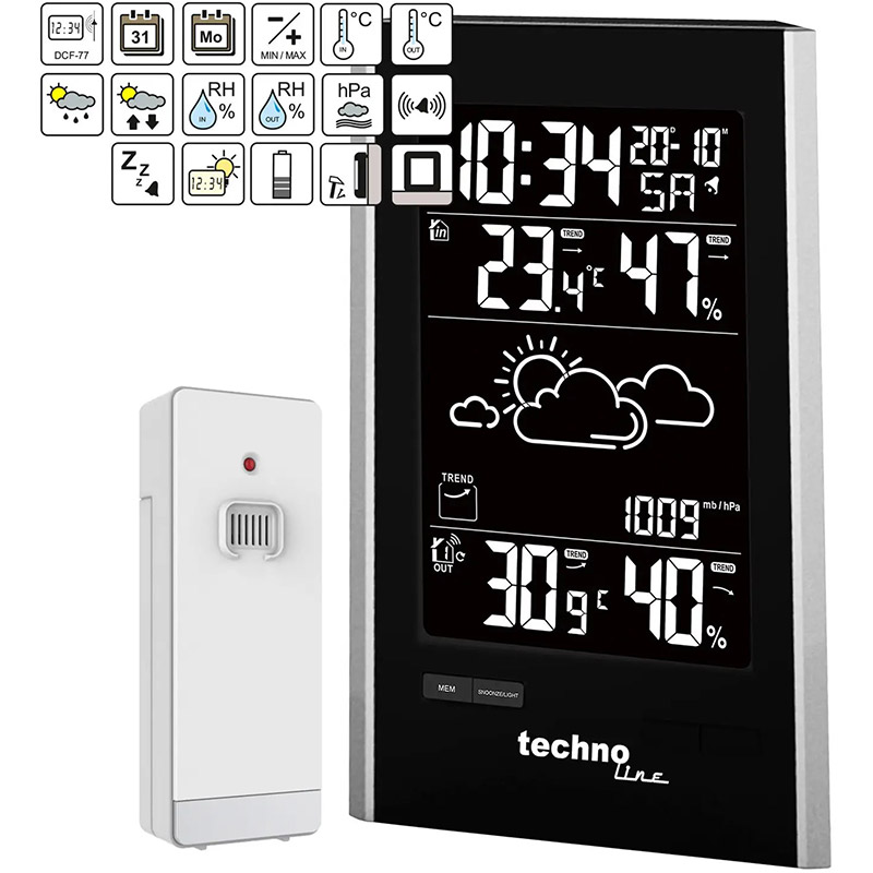 Заказать Метеостанция TECHNOLINE WS9060 Black/Silver