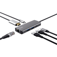 Док-станция TRUST Dalyx 6-in-1 USB-C Multi-port Dock Aluminium (24968)