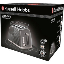 Тостер RUSSELL HOBBS Groove 2 Slice Grey (26392-56)