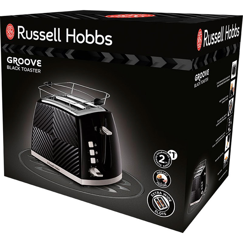 Замовити Тостер RUSSELL HOBBS Groove 2 Slice Black (26390-56)