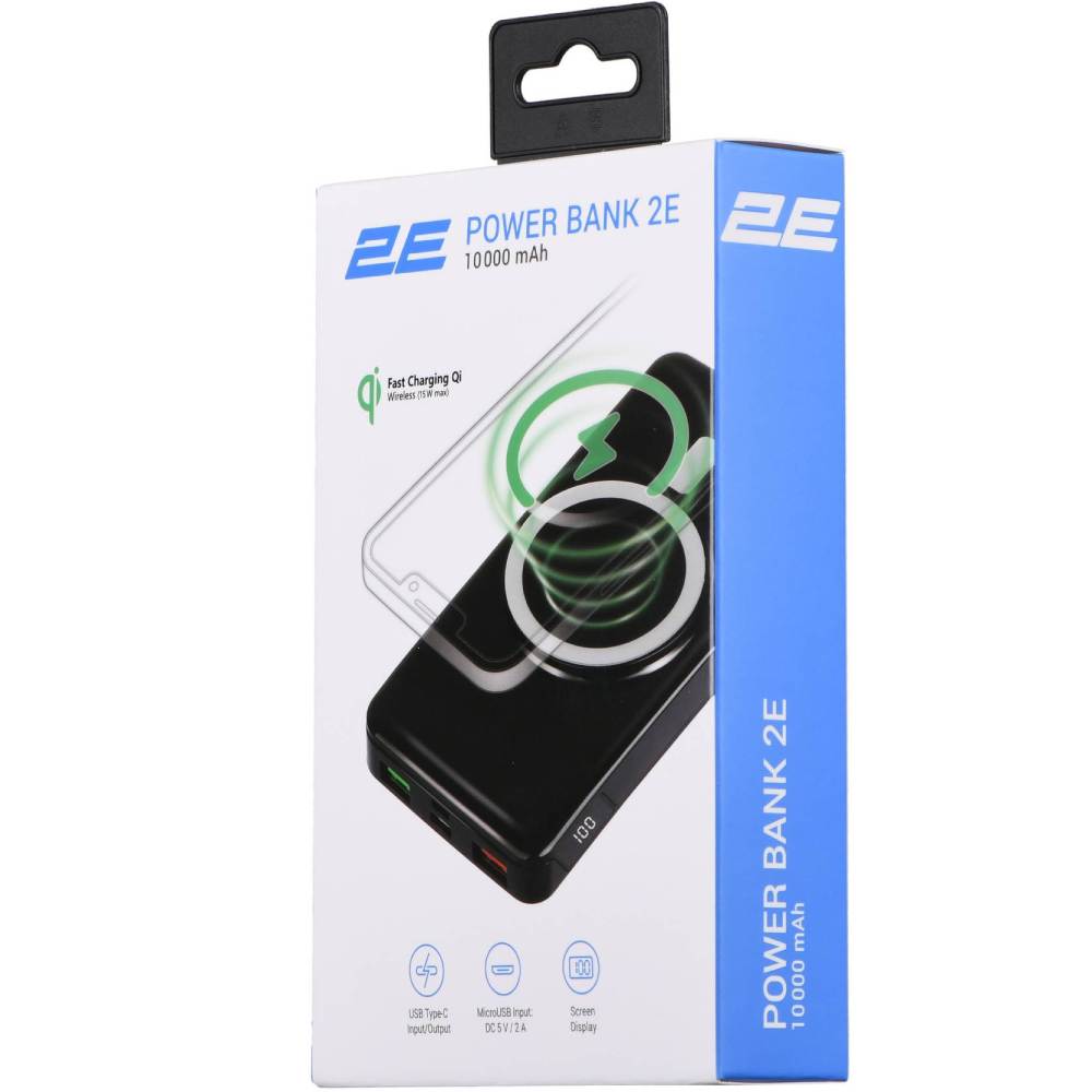 Заказать Powerbank 2E Wireless 10000 mAh 20W Black (2E-PB1001-BLACK)