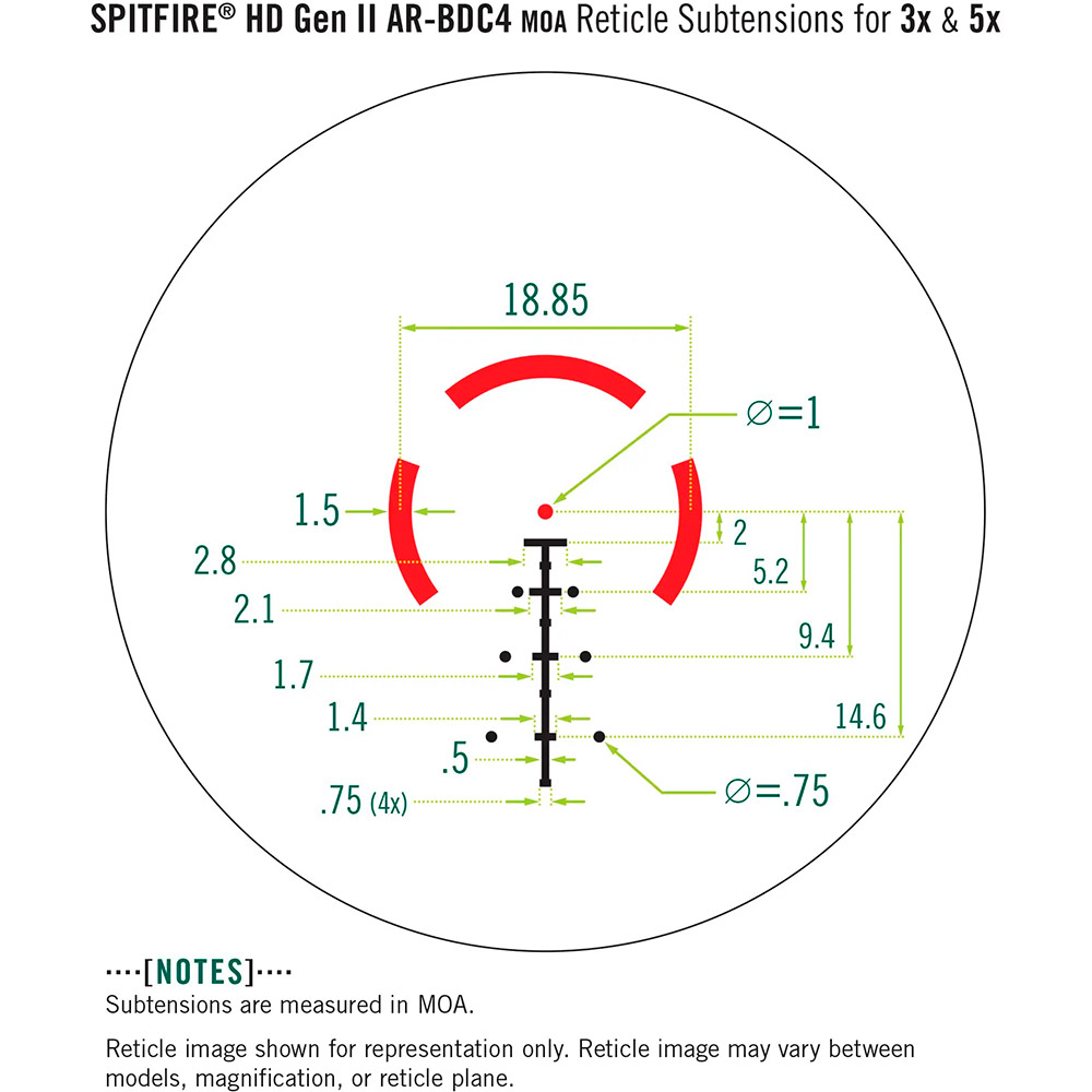 Покупка Приціл оптичний VORTEX Spitfire 3x Prism II Scope AR-BDC4 Reticle (SPR-300)