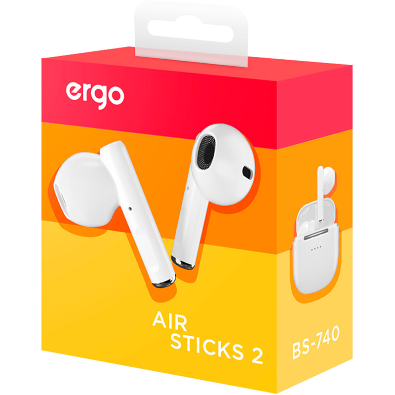 Замовити Гарнітура ERGO BS-740 Air Sticks 2 White (BS-740W)