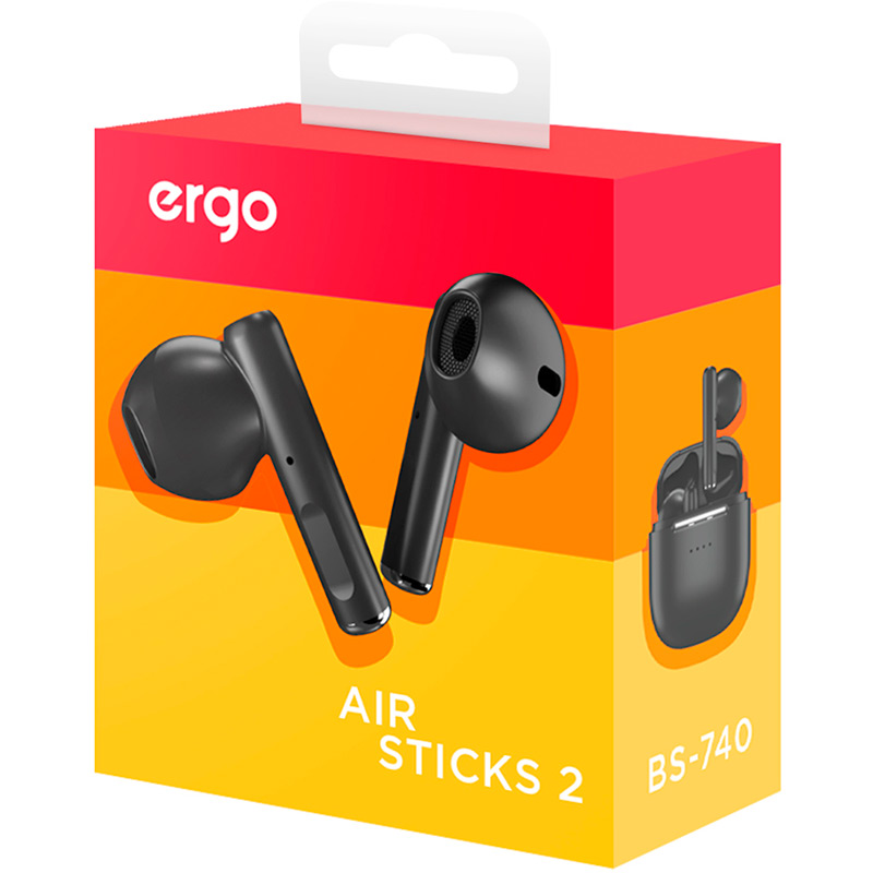 Замовити Гарнітура ERGO BS-740 Air Sticks 2 Black (BS-740K)