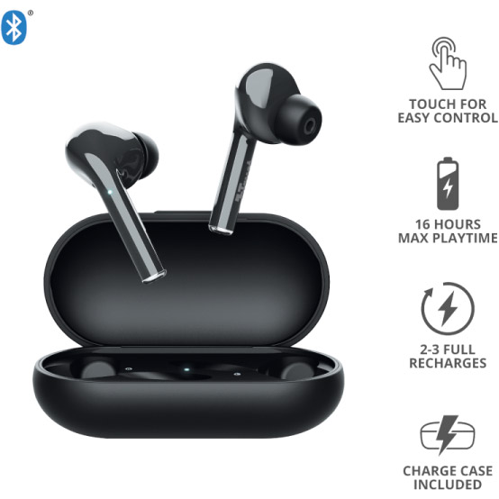 Фото Гарнітура TRUST Nika Touch Bluetooth Eearphone Black (23554)