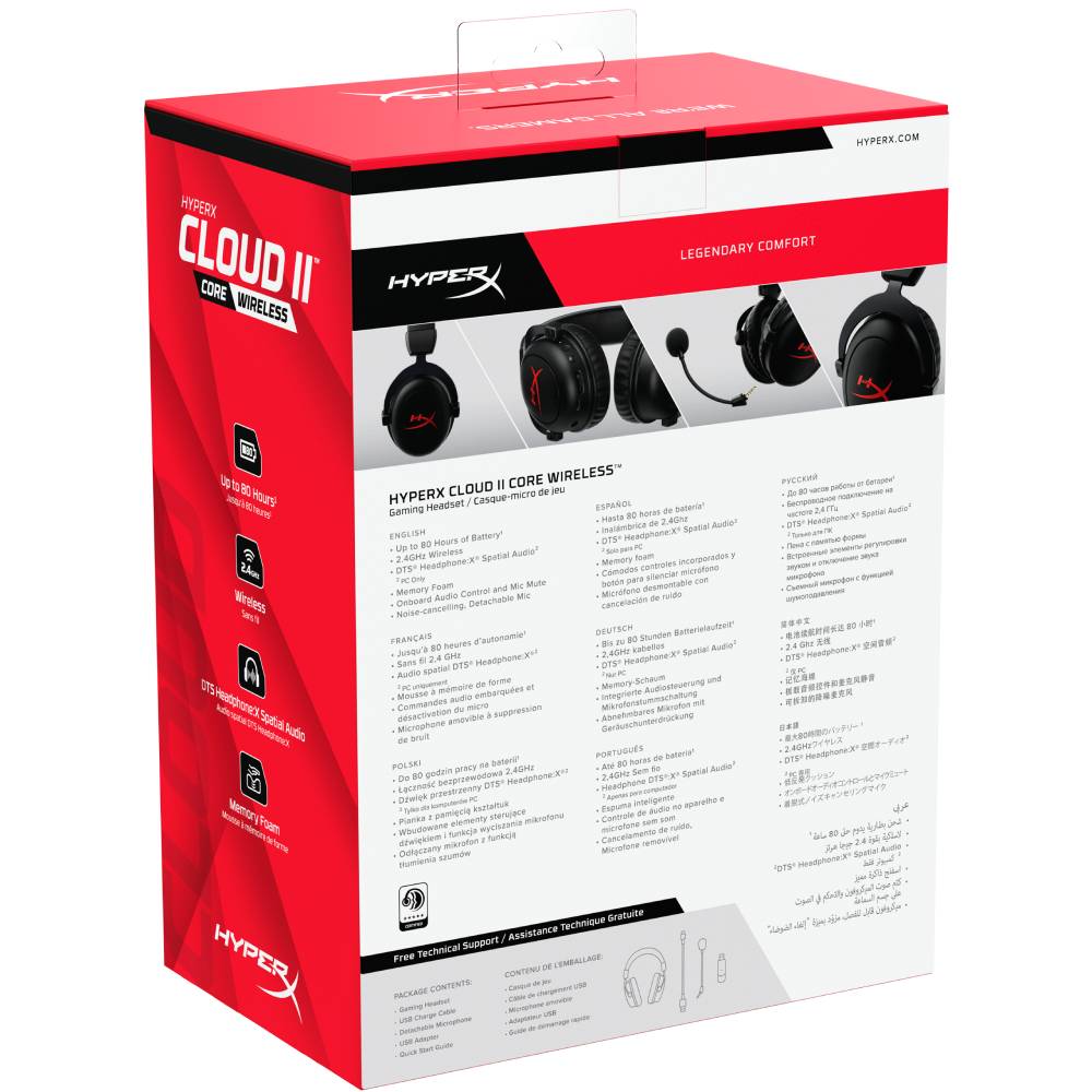 Заказать Гарнитура HYPERX Cloud II Core Wireless (6Y2G8AA)