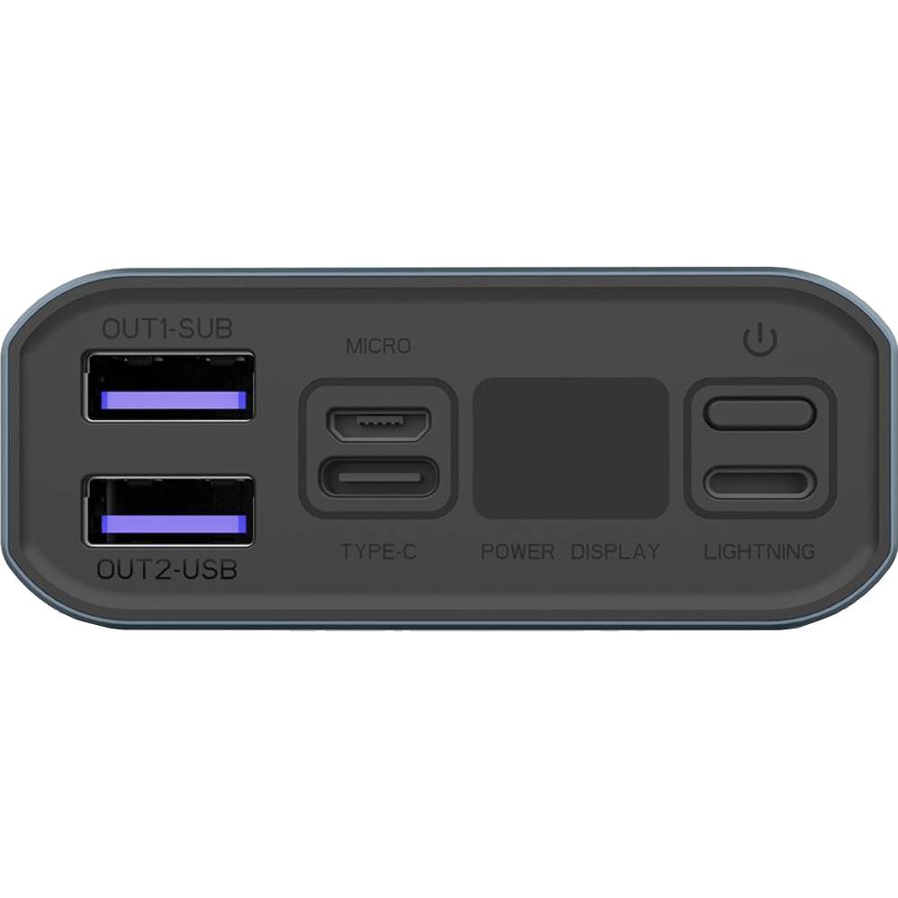 Зовнішній вигляд Powerbank COLORWAY 20000 mAh Full Gray (CW-PB200LPH3GR-PDD)