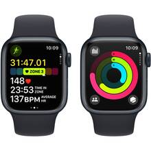 Смарт-годинник APPLE Watch Series 9 GPS 45mm Midnight Alum Midnight Sp/b - M/L (MR9A3QP/A)