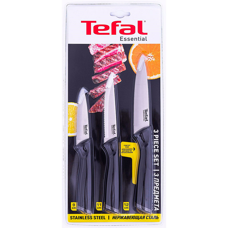 Набір ножів TEFAL Essential 3 пр. (K2219455) Основні ножі універсальний