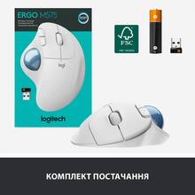 Миша Logitech Ergo M575 Bluetooth Offwhite (910-005870)