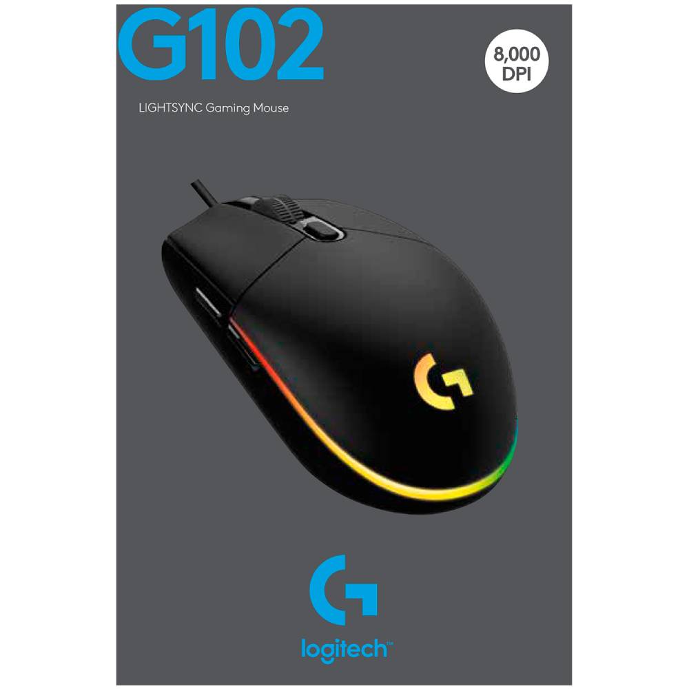 Огляд Миша LOGITECH G102 Lightsync USB Black (910-005823)