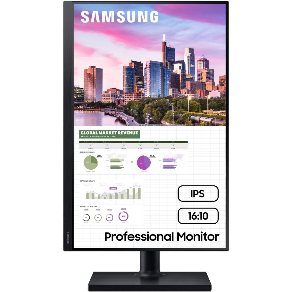 Монітор SAMSUNG 24" LF24T450GYIXCI IPS/FHD/DP/HDMI/DVI/USB*4/Pivot Роздільна здатність 1920 x 1200