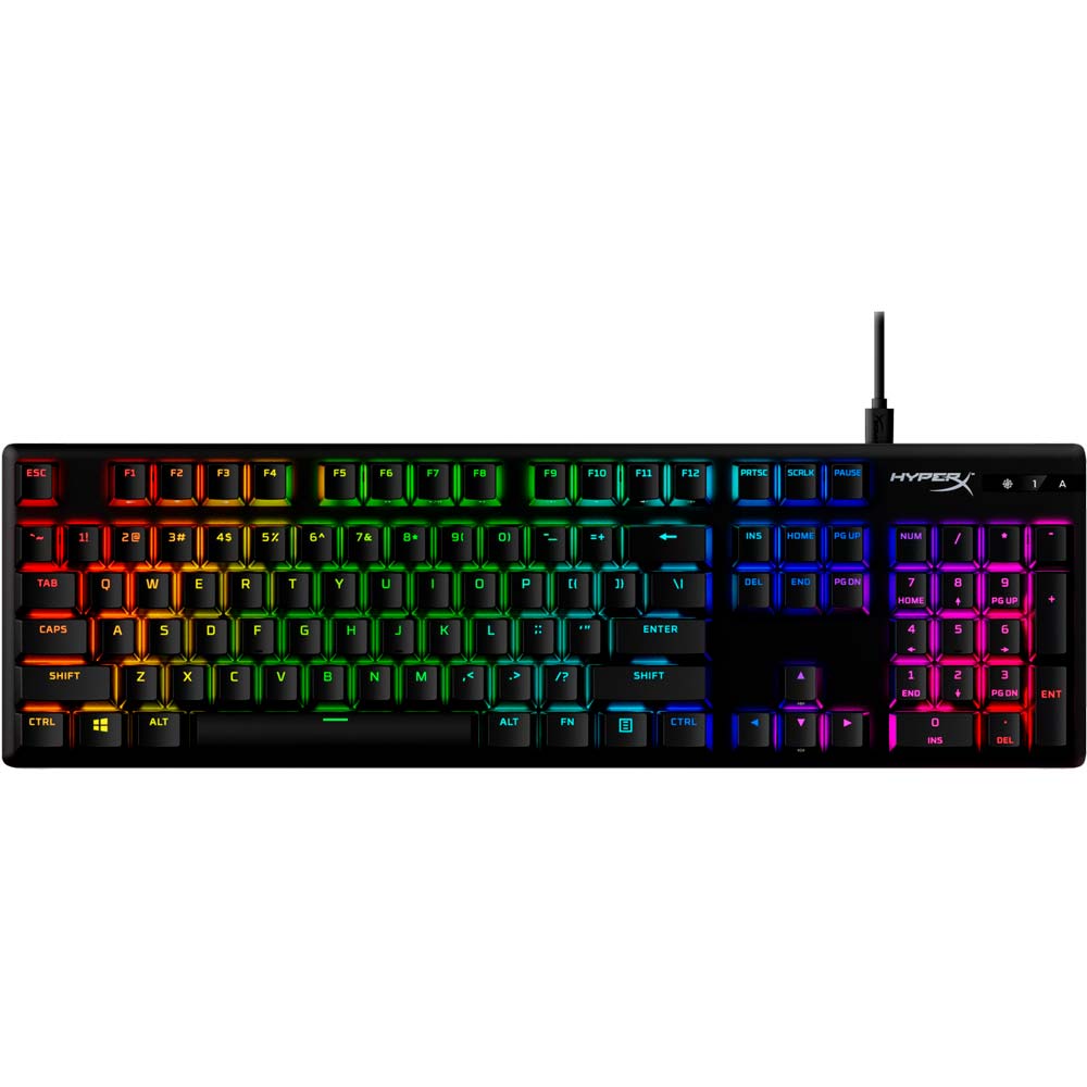Клавиатура HyperX Alloy Origins Red USB RGB PBT ENG/RU Black (639N3AA) Клавиатура HyperX Alloy Origins Red USB RGB PBT ENG/RU Black (639N3AA)