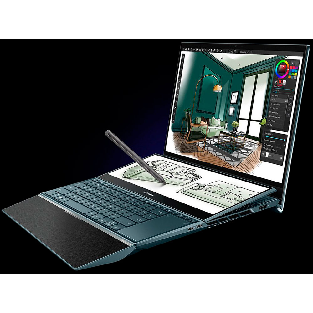 В інтернет магазині Ноутбук Asus Zenbook Pro Duo 15 OLED UX582ZW-H2037X Celestial Blue (90NB0Z21-M002V0)