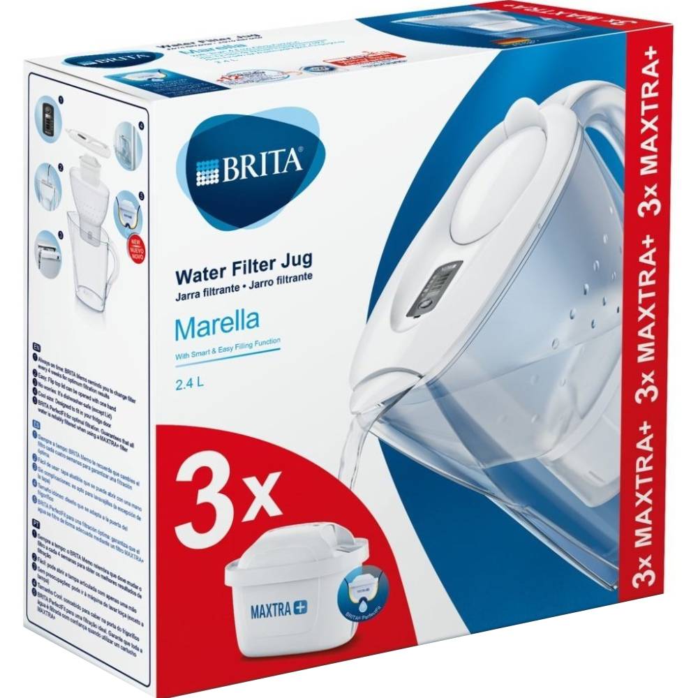 Фільтр BRITA Marella Memo Білий + 3 картриджі (1039273) Об'єм глечика 2.4