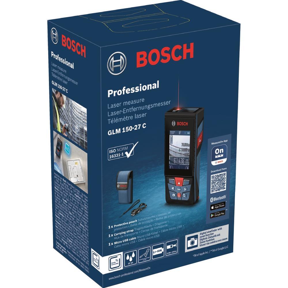 Лазерний нивелір BOSCH Professional GLM 150-27 C 0.08–150 м (0.601.072.Z00) Особливості далекомірів датчик кута нахилу (уклономіром)