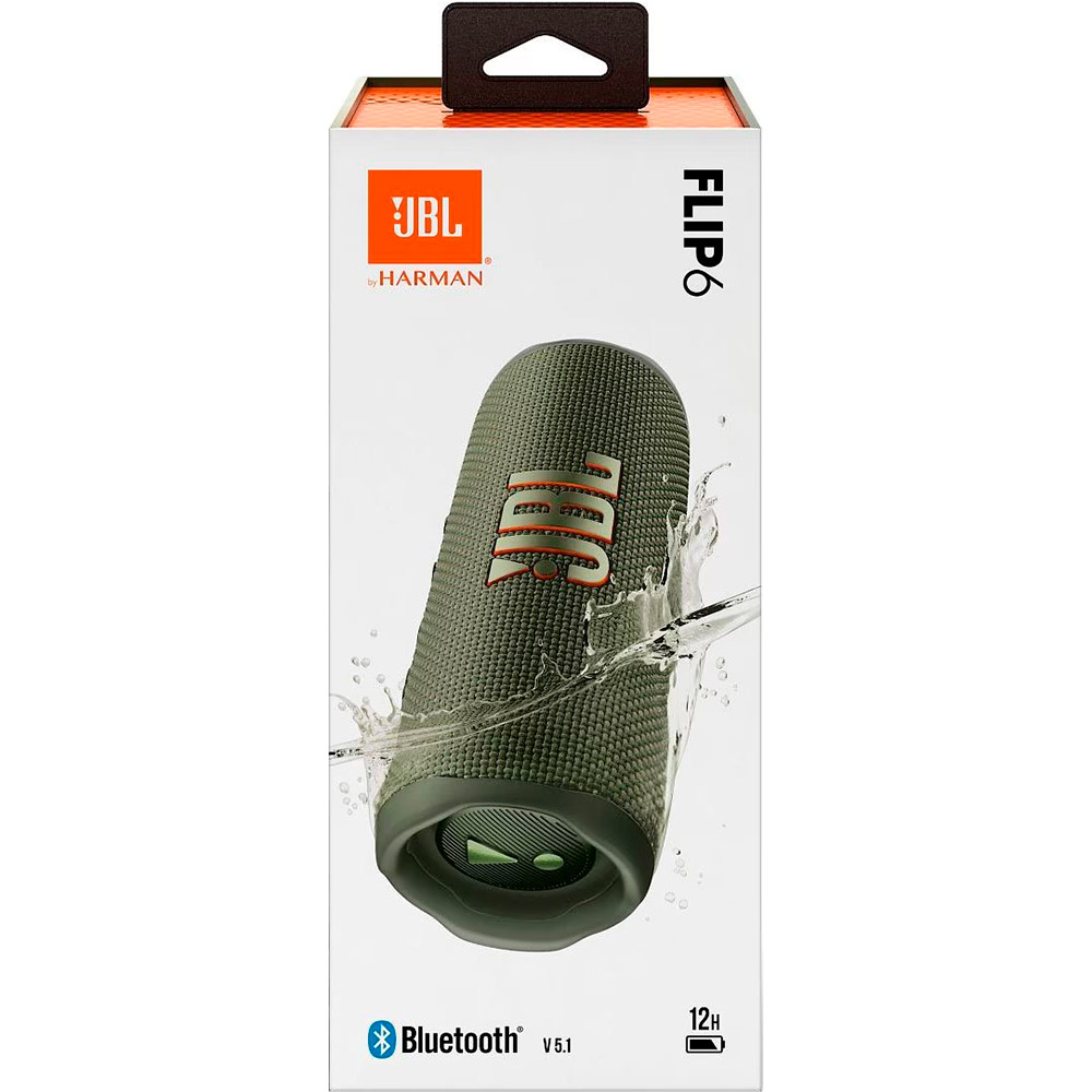 Зображення Портативна акустика JBL Flip 6 Green (JBLFLIP6GREN)