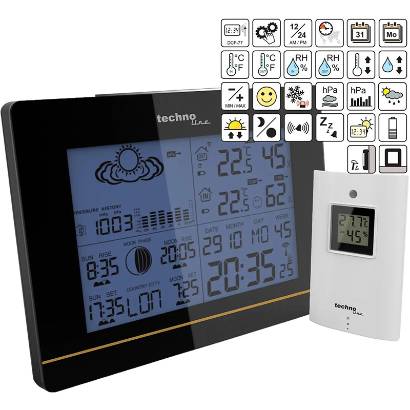 Покупка Метеостанція TECHNOLINE WS6750 Black