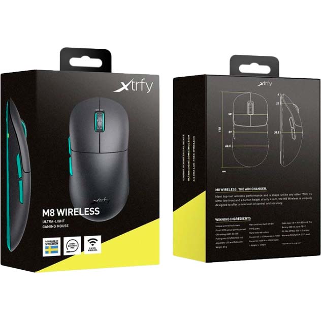 Покупка Мышь XTRFY M8 WIRELESS Black (M8W-RGB-BLACK)