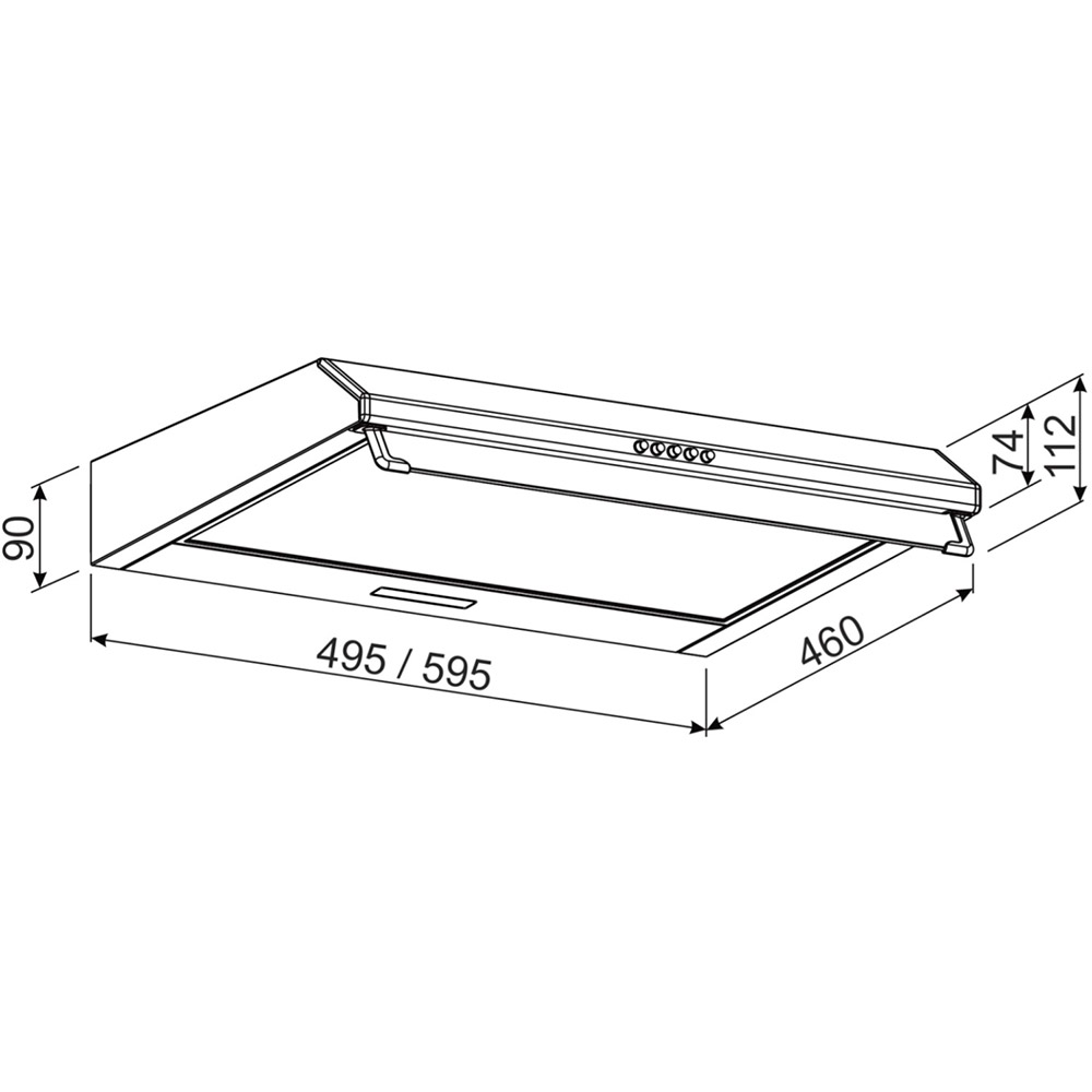 Зображення Витяжка JANTAR ST I LED 60 BR