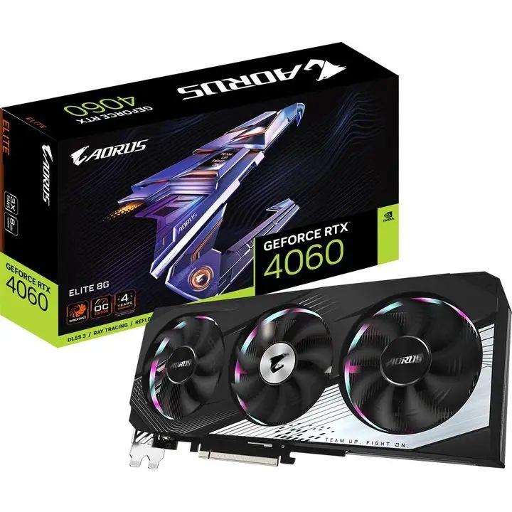 Покупка Видеокарта GIGABYTE RTX4060 8GB (GV-N4060AORUS E-8GD)