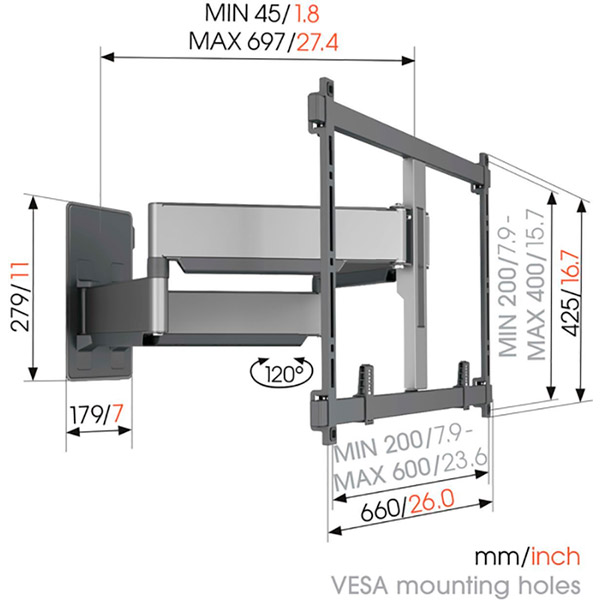 Изображение Кронштейн VOGELS TVM 5855 Black (5858550)