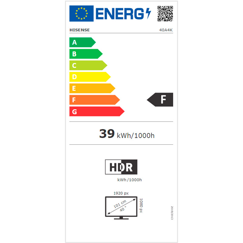 Зображення Телевізор HISENSE 40A4K