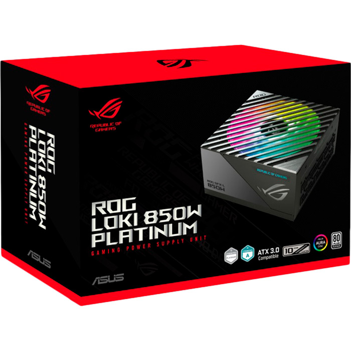 Зображення Блок живлення ASUS ROG-LOKI-850P-SFX-L-GAMING PCIE5 850W Platinum (90YE00N3-B0NA00)