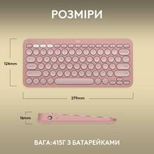 Клавіатура LOGITECH Pebble Keys 2 K380s Rose (L920-011853)