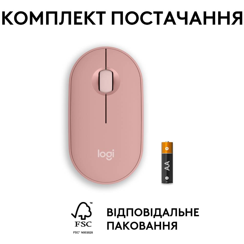 Покупка Миша LOGITECH Pebble Mouse 2 M350 Pink (L910-007014)