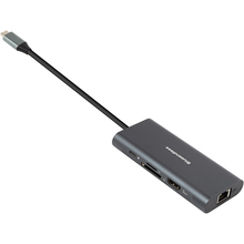 Док-станция POWERPLANT USB Type-C Gray (CA913497)