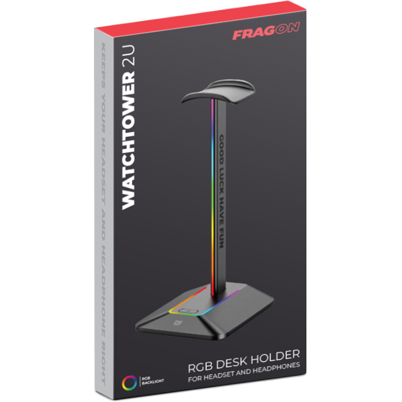 Подставка для наушников FRAGON Watchtower 2U RGB Black (FGLHH22BKWTR2URGB) Тип подставки для наушников 