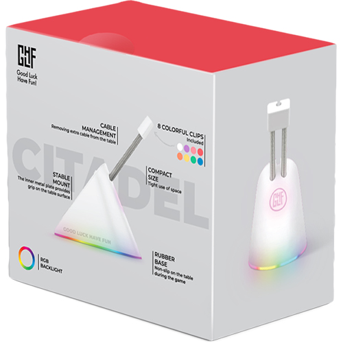 Внешний вид Держатель кабеля мыши FRAGON Citadel RGB White (FGLMB22WTCTDLRGB8)