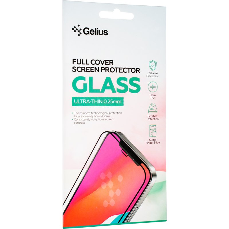 Захисне скло GELIUS Full Cover Ultra-Thin 0.25mm для iPhone 11 Black (88699) Тип скло