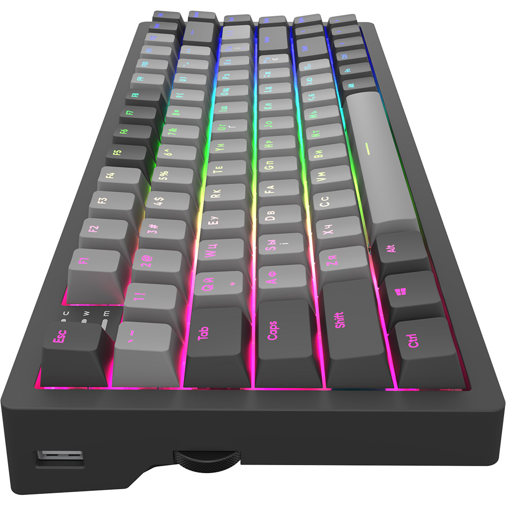 Клавіатура DARK PROJECT KD83A Gateron Cap Teal ENG/UA (KB-GCT-871-100004) Підключення дротове