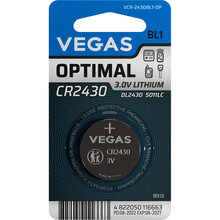 Батарейка VEGAS Optimal CR2430 (VСR-2430BL1-OP)