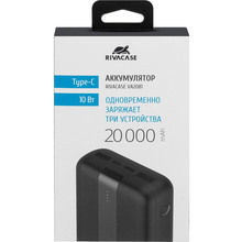 Powerbank RIVACASE RIVAPOWER VA2081 20000 мАч Black