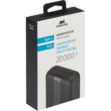 Powerbank RIVACASE RIVAPOWER VA2081 20000 мАч Black