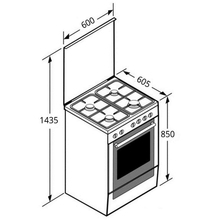 Плита комбинированная VENTOLUX GE 6060 CS 6TC (WH)