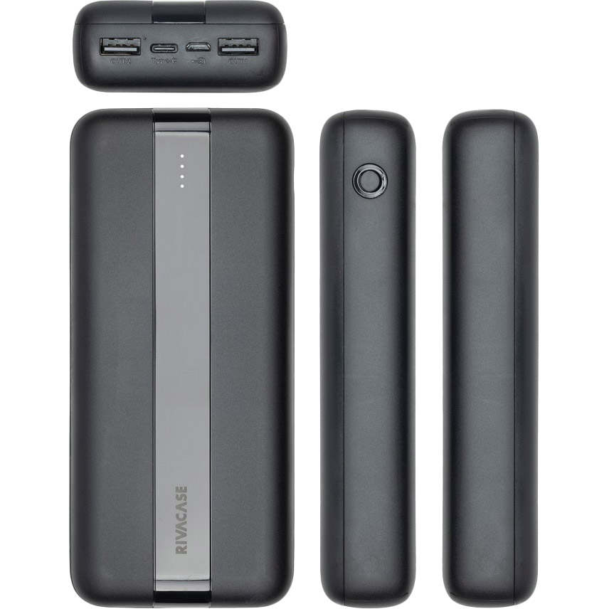 Powerbank RIVACASE RIVAPOWER VA2081 20000 мАч Black Емкость 20000