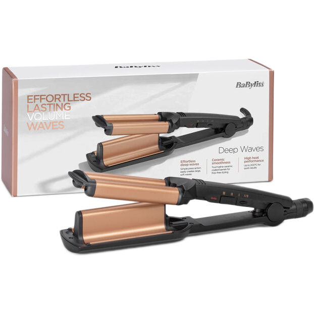 Гофре-утюжок BABYLISS W2447E чорний Особенности автоотключение