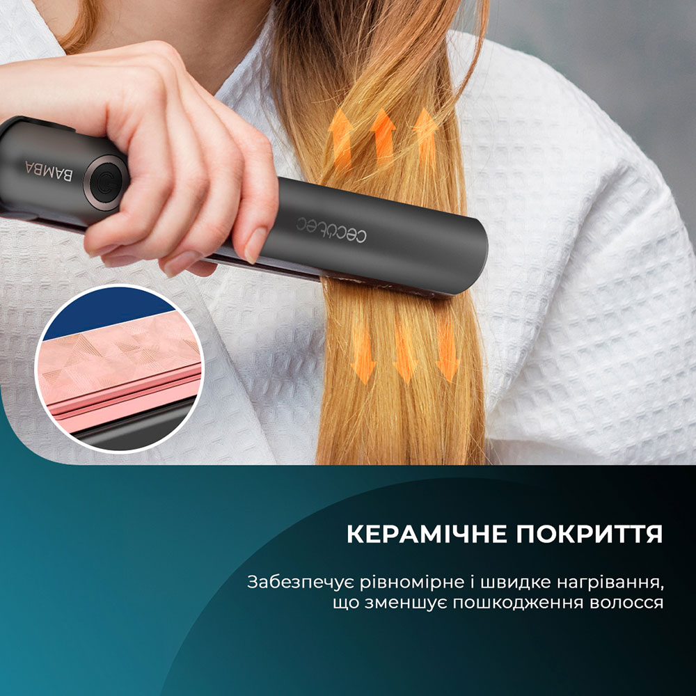 Випрямляч CECOTEC Bamba RitualCare Liberty (CCTC-03460) Особливості живлення від акумулятора