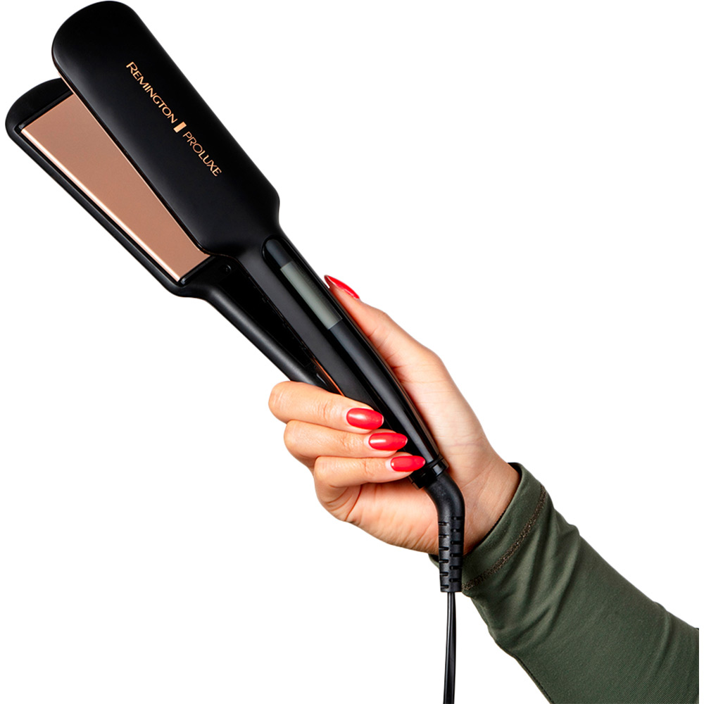 Випрямляч REMINGTON S9150B PROluxe Midnight Wide Plate Straightener (45791560100) Особливості плаваючі пластини